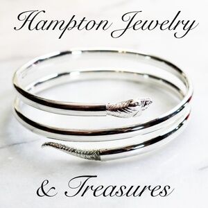 🆕 Sterling Silver Snake Wraparound Bracelet